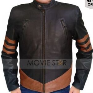 X Men Wolverine Origins Faux Leather Jacket Brown 2XL